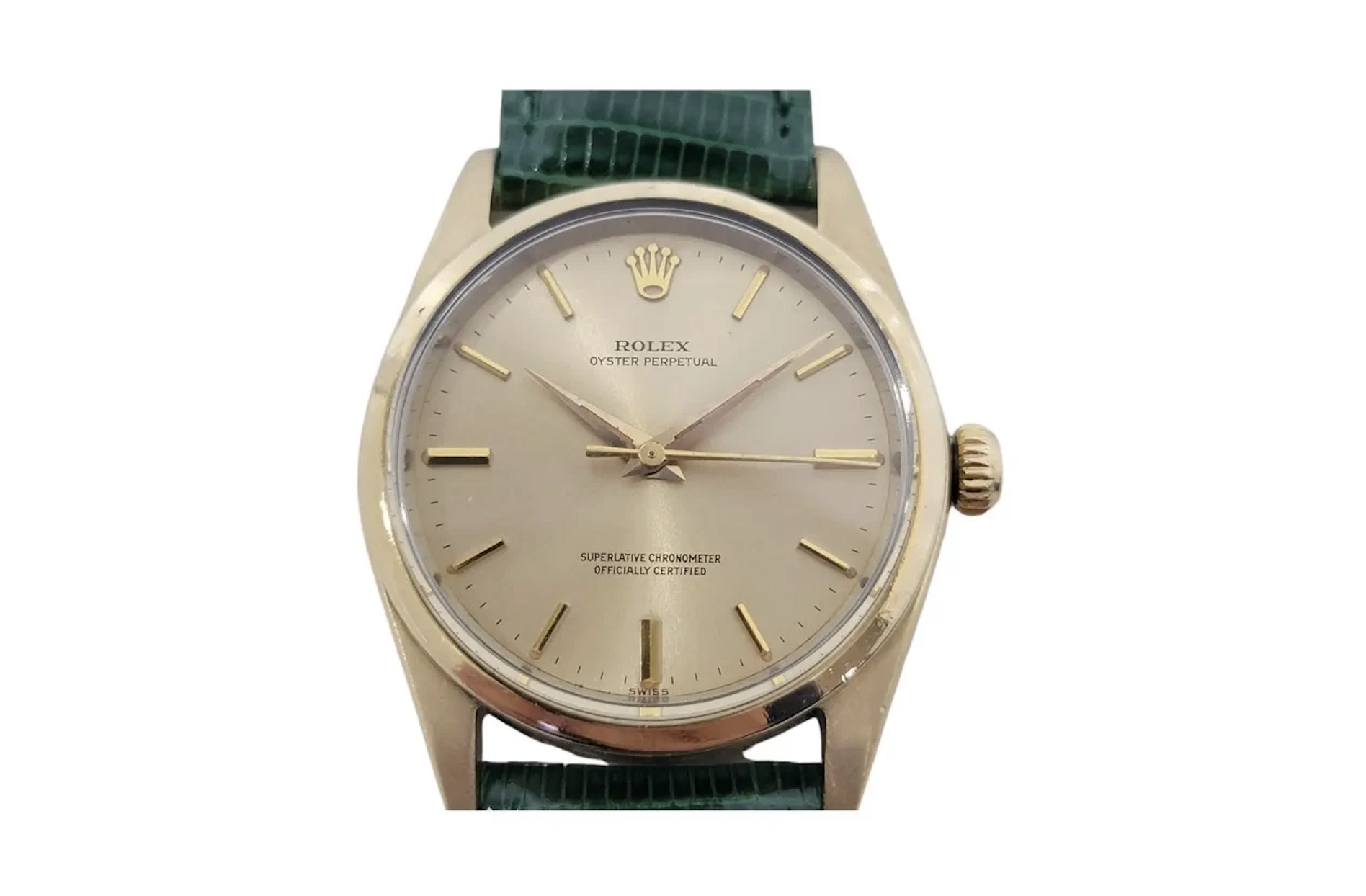 Rolex Oyster Perpetual 1014 34mm Gold Capped Mens Automatic 1960s